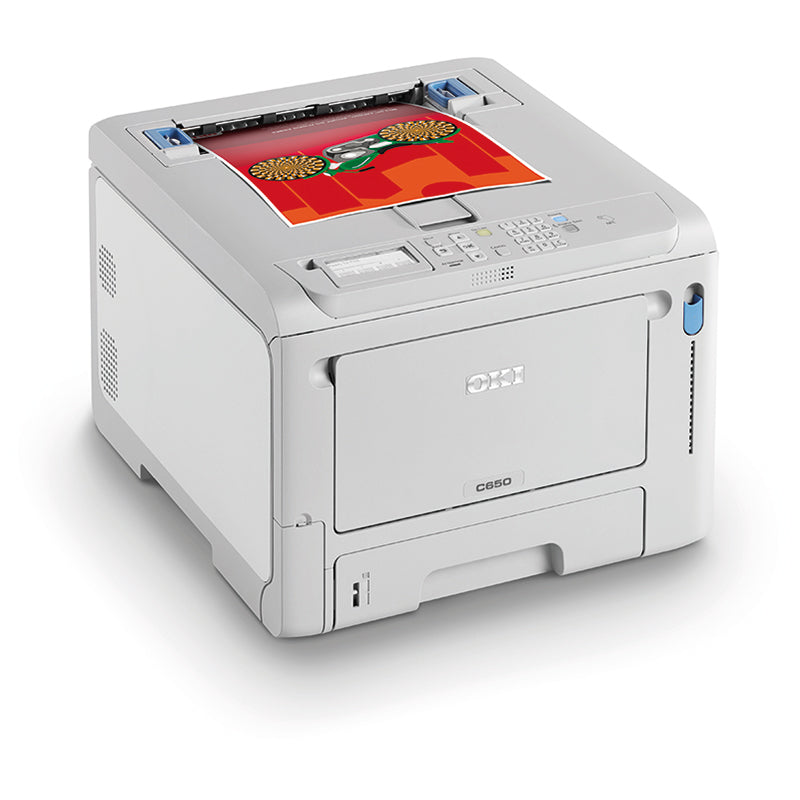 Oki C650DN TMT Enhanced A4 CMYK Colour Printer with Space Control 
