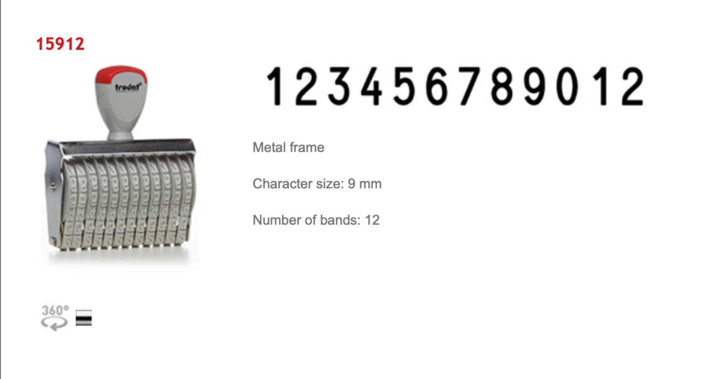 Trodat Classic Numberers And Phrases Numberer 15912 | Trodat