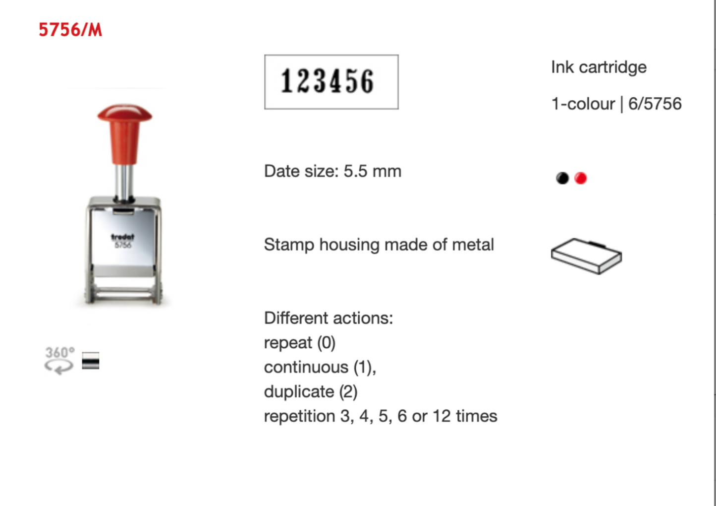 Trodat Numbering Machine 5756/M | Trodat