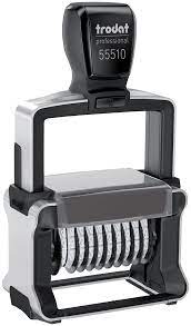 Trodat Professional Number With Text Rectangular 55510/PL | Trodat
