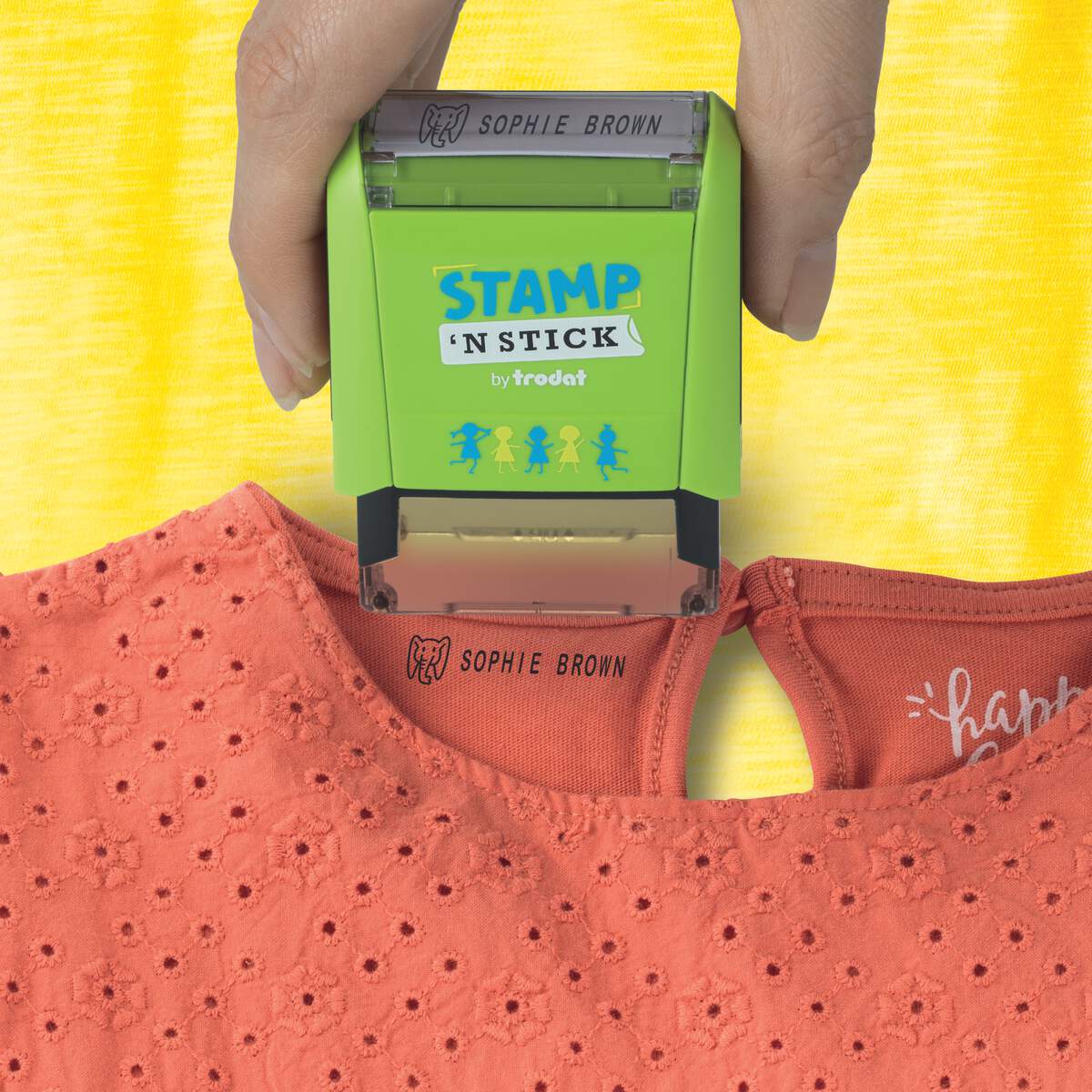 Trodat Stamp 'N Stick English Text 199019 Clothes and Personal Belongings DIY Stamper, view 6