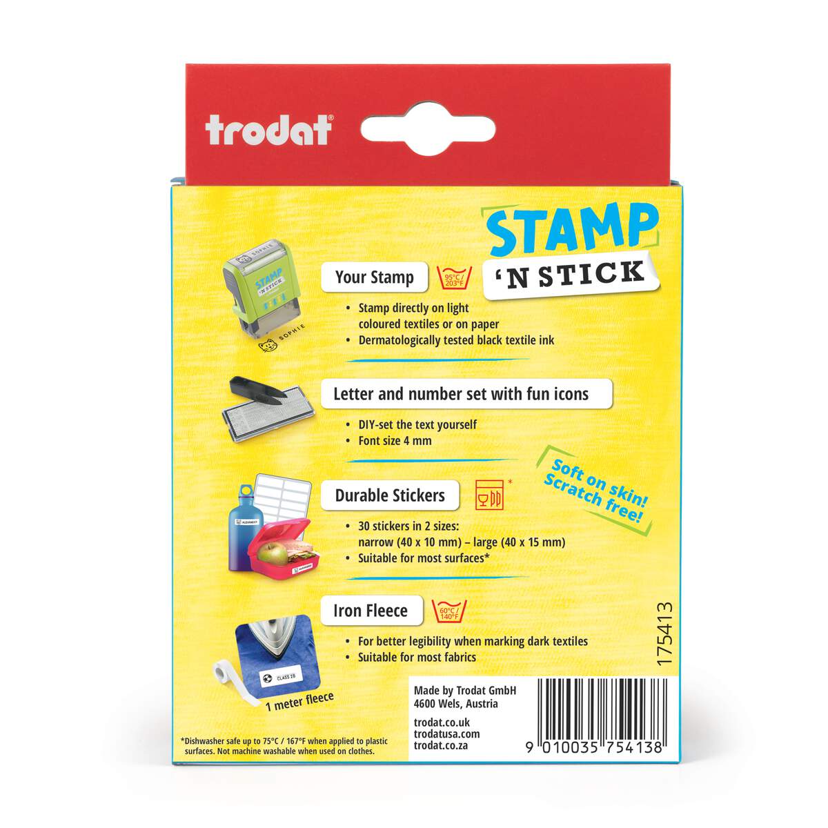 Trodat Stamp 'N Stick English Text 199019 Clothes and Personal Belongings DIY Stamper, view 3