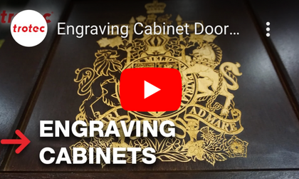 Engraved cabinet doors