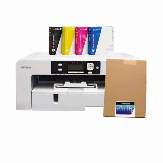Sawgrass SG1000 Printer + 4 Multi Color UHD SubliJet Inks + 50 A3 Sheet TruePix Heat Transfer Paper