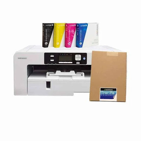 Sawgrass SG1000 Printer + 4 Multi Color UHD SubliJet Inks + 50 A3 Sheet TruePix Heat Transfer Paper