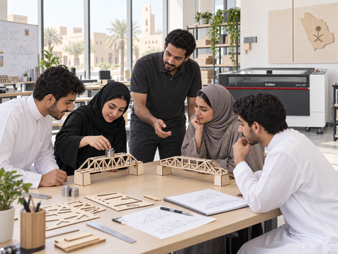 Student teams building projects at a campus tournament