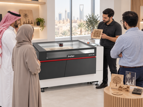 Live machine demonstration in the Lawazen showroom