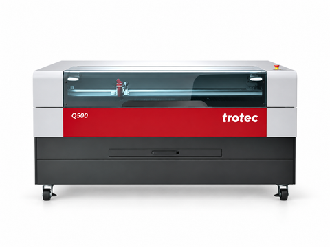 Trotec Q500 laser engraver, front three-quarter view