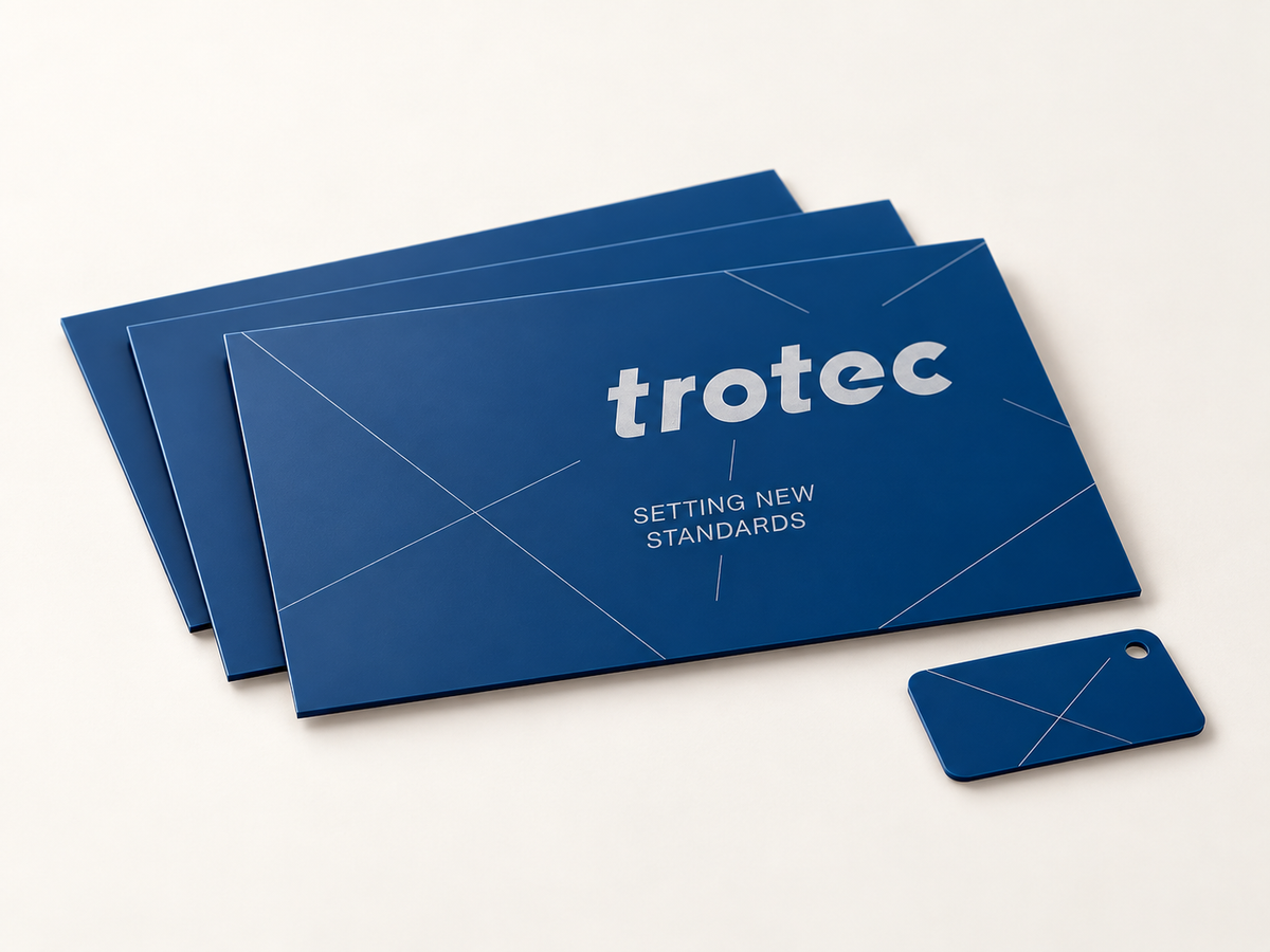 Trotec TroLase Thins and Premier Thins engraving laminate sheets