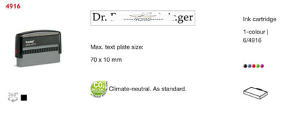 Trodat Original Printy Text Rectangular 4916 Customisable Stamp