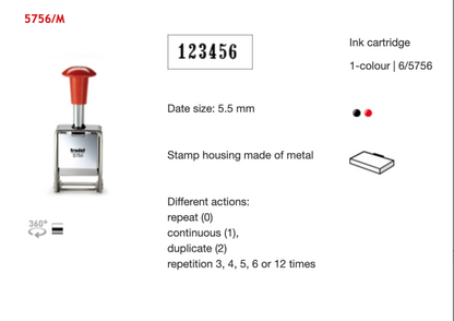 Trodat Numbering Machine 5756/M | Trodat