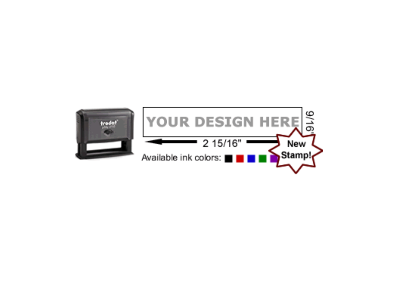 Trodat Original Printy Text Rectangular 4918 | Trodat